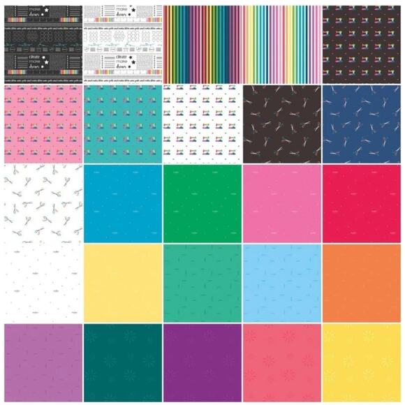 Riley Blake Designs Kristy Lea Make Rolie Polie 40 2.5-inch Jelly Roll Bundle - Picture 2 of 5